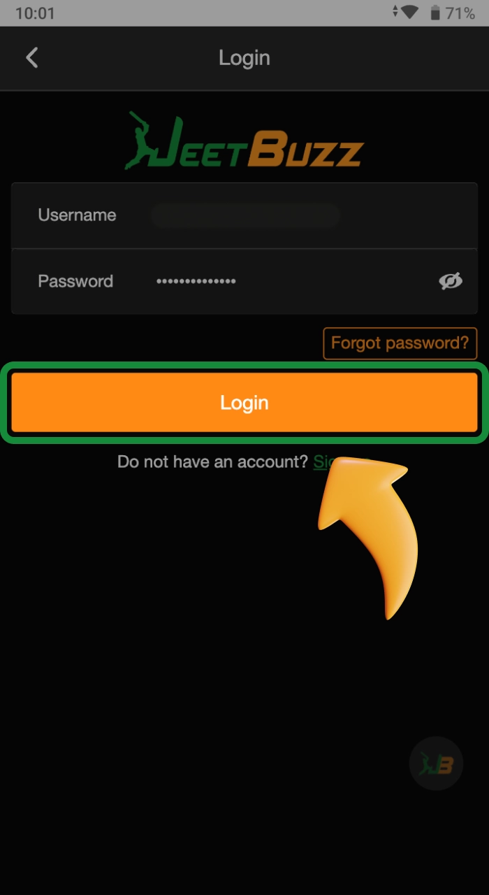 Complete authorization on the JeetBuzz online casino website and try your luck in casino games.