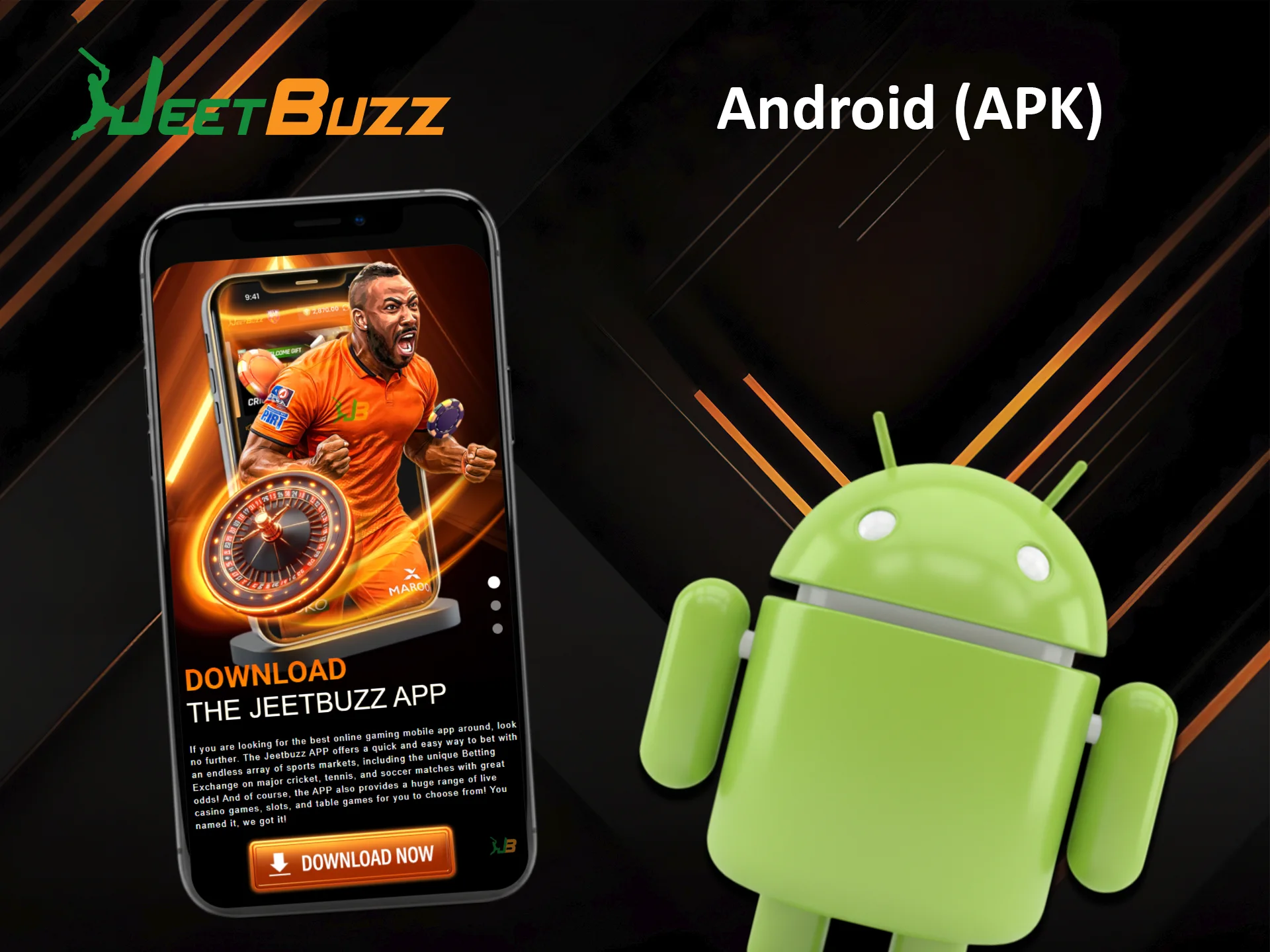 Download the JeetBuzz APK on Android and start betting anywhere.