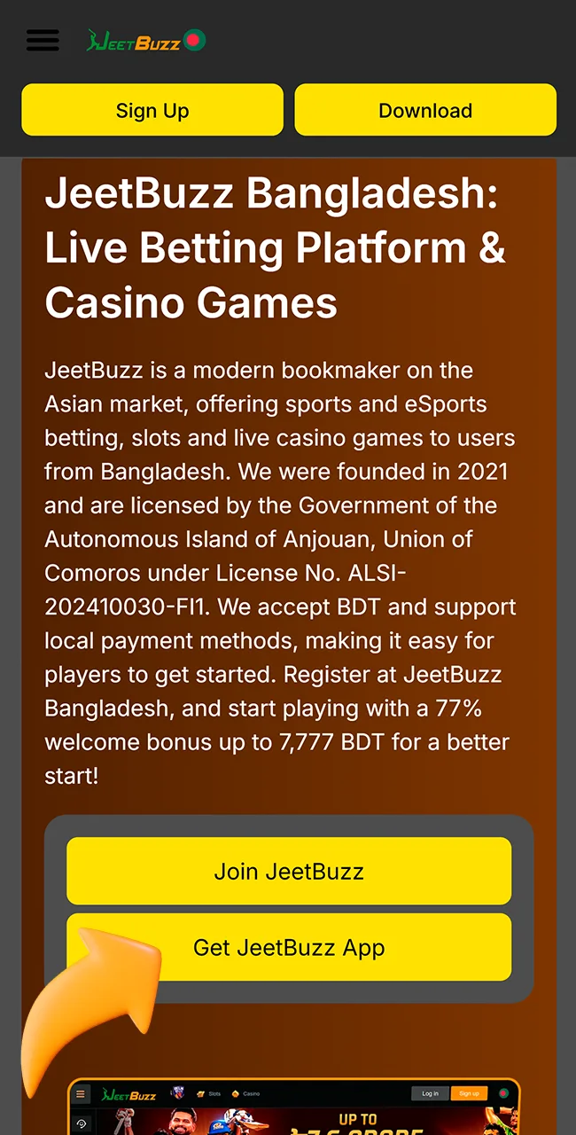 Open the link on the JeetBuzz site and download the app today.